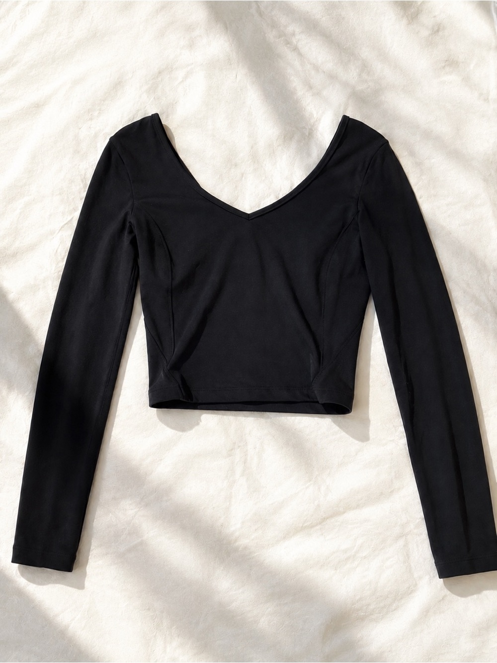 Lululemon Black Long-Sleeve V-Neck